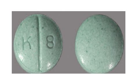 Search by imprint, shape, color or drug name. . K8 green pill